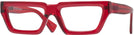 Rectangle Transparent Red Goo Goo Eyes 922 Single Vision Full Frame View #1