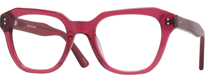 Square Transparent Cranberry Goo Goo Eyes 928 Single Vision Full Frame View #1
