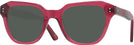 Square Transparent Cranberry Goo Goo Eyes 928 Progressive Reading Sunglasses View #1