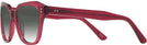 Square Transparent Cranberry Goo Goo Eyes 928 w/ Gradient Bifocal Reading Sunglasses View #3