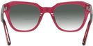 Square Transparent Cranberry Goo Goo Eyes 928 w/ Gradient Bifocal Reading Sunglasses View #4