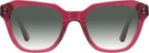 Square Transparent Cranberry Goo Goo Eyes 928 w/ Gradient Progressive Reading Sunglasses View #2