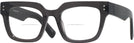 Square,Oversized Transparent Black Goo Goo Eyes 929 Bifocal View #1