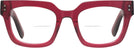 Square,Oversized Transparent Cranberry Goo Goo Eyes 929 Bifocal View #2