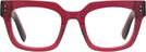 Square,Oversized Transparent Cranberry  Goo Goo Eyes 929 Single Vision Full Frame View #2