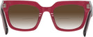 Square,Oversized Transparent Cranberry  Goo Goo Eyes 929 w/ Gradient Bifocal Reading Sunglasses View #4