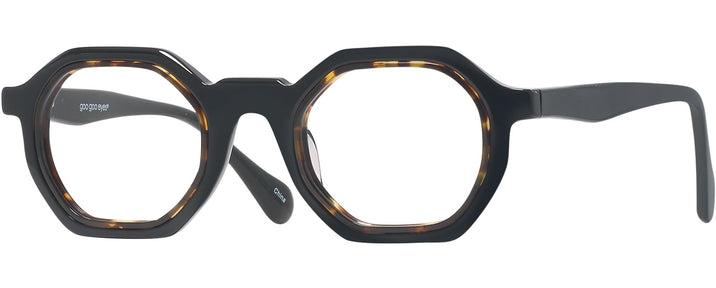 Unique Black With Tortoise Goo Goo Eyes 931 Single Vision Full Frame View #1