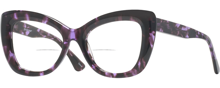 Cat Eye Purple Tortoise Goo Goo Eyes 934 Bifocal View #1