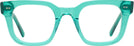 Square Transparent Teal Green Goo Goo Eyes 936 Single Vision Full Frame View #2