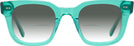 Square Transparent Teal Green Goo Goo Eyes 936 w/ Gradient Bifocal Reading Sunglasses View #2