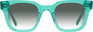 Square Transparent Teal Green Goo Goo Eyes 936 w/ Gradient Progressive Reading Sunglasses View #2