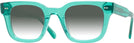 Square Transparent Teal Green Goo Goo Eyes 936 w/ Gradient Progressive Reading Sunglasses View #1