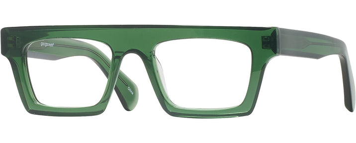 Rectangle Transparent Green Goo Goo Eyes 937 Single Vision Full Frame View #1