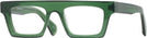 Rectangle Transparent Green Goo Goo Eyes 937 Single Vision Full Frame View #1