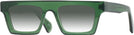 Rectangle Transparent Green Goo Goo Eyes 937 w/ Gradient Progressive Reading Sunglasses View #1
