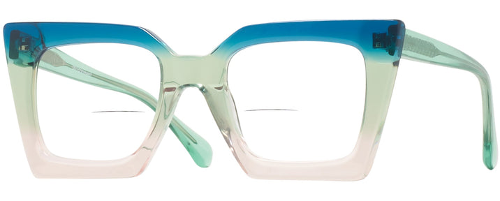 Square Blue/green/peach Gradient Goo Goo Eyes 940 Bifocal View #1
