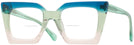 Square Blue/green/peach Gradient Goo Goo Eyes 940 Bifocal View #1
