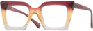 Square Burgundy/brown/clear Gradient Goo Goo Eyes 940 Bifocal View #1