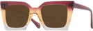 Square Burgundy/brown/clear Gradient Goo Goo Eyes 940 Bifocal Reading Sunglasses View #1