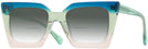 Square Blue/green/peach Gradient Goo Goo Eyes 940 w/ Gradient Bifocal Reading Sunglasses View #1