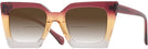 Square Burgundy/brown/clear Gradient Goo Goo Eyes 940 w/ Gradient Bifocal Reading Sunglasses View #1