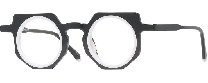 Round Black With White Goo Goo Eyes 943 Single Vision Full Frame View #1