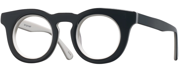 Round Black/white Goo Goo Eyes 946 Progressive No-Lines View #1