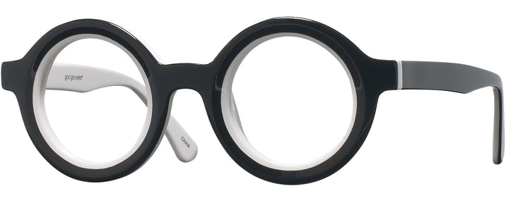 Round Black/white Goo Goo Eyes 947 Progressive No-Lines View #1