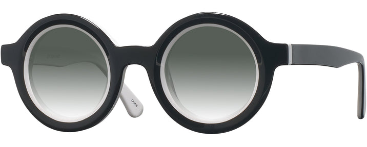 Round Black/white Goo Goo Eyes 947 w/ Gradient Progressive Reading Sunglasses View #1