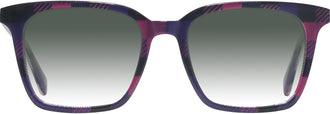 Goo Goo Eyes 948 w/ Gradient Progressive Reading Sunglasses. color: Purple Checks