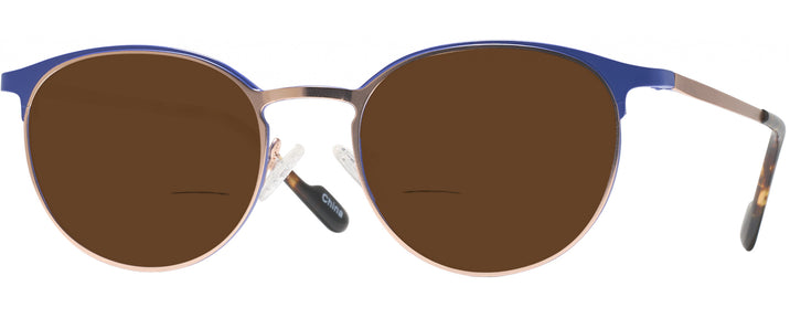 Round Blue/rose Gold Goo Goo Eyes 949 Bifocal Reading Sunglasses View #1