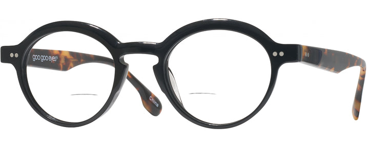 Round Black With Tortoise Goo Goo Eyes 950 Bifocal View #1