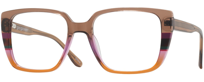 Square,Oversized Brown Color Block Goo Goo Eyes 953 Progressive No-Lines View #1