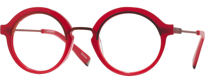 Round Red/orange Goo Goo Eyes 955 Single Vision Full Frame View #1