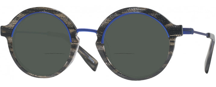 Round Black Demi/blue Goo Goo Eyes 955 Bifocal Reading Sunglasses View #1