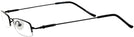 Rectangle Black Liberty II (Narrow to Average Fit) Single Vision Half Frame View #3