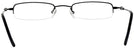 Rectangle Black Liberty II (Narrow to Average Fit) Single Vision Half Frame View #4
