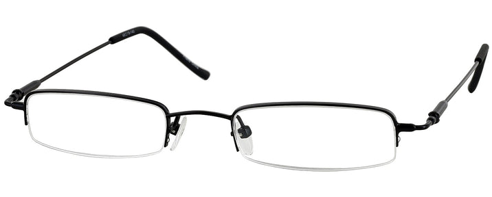 Rectangle Black Liberty II (Narrow to Average Fit) Single Vision Half Frame View #1
