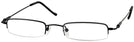 Rectangle Black Liberty II (Narrow to Average Fit) Single Vision Half Frame View #1
