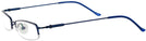 Rectangle Blue Liberty II (Narrow to Average Fit) Single Vision Half Frame View #3