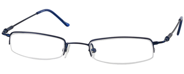 Rectangle Blue Liberty II (Narrow to Average Fit) Single Vision Half Frame View #1