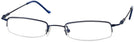 Rectangle Blue Liberty II (Narrow to Average Fit) Single Vision Half Frame View #1