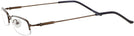 Rectangle Copper Liberty II (Narrow to Average Fit) Single Vision Half Frame View #3