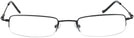 Rectangle Black Liberty II / L (Wide Fit) Single Vision Half Frame View #2