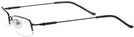 Rectangle Black Liberty II / L (Wide Fit) Single Vision Half Frame View #3