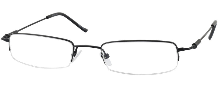 Rectangle Black Liberty II / L (Wide Fit) Single Vision Half Frame View #1