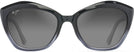 Cat Eye Gloss Black Fade/Grey Lens Maui Jim Lotus 827 View #2