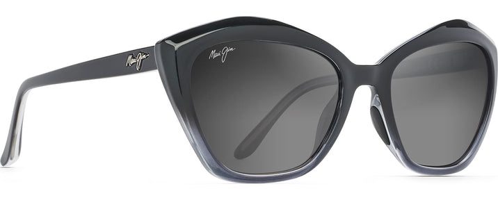Cat Eye Gloss Black Fade/Grey Lens Maui Jim Lotus 827 View #1