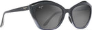 Cat Eye Gloss Black Fade/Grey Lens Maui Jim Lotus 827 View #1