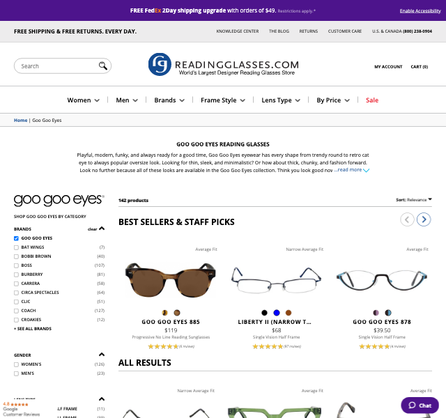 Goo Goo Eyes Designer Frames - ReadingGlasses.com